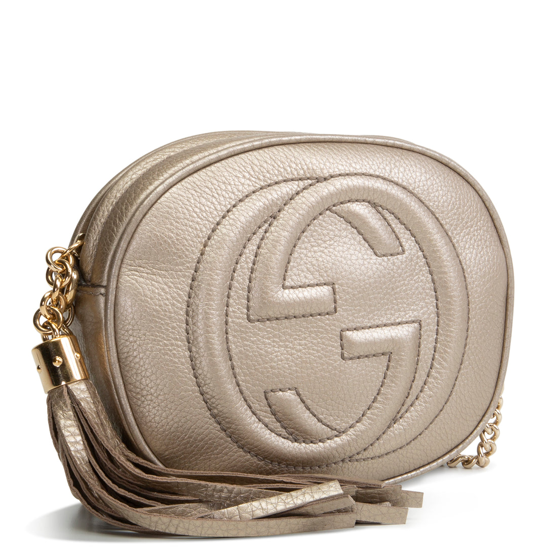 GUCCI Mini Soho Chain Bag - Light Gold