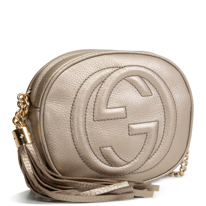 GUCCI Mini Soho Chain Bag - Light Gold