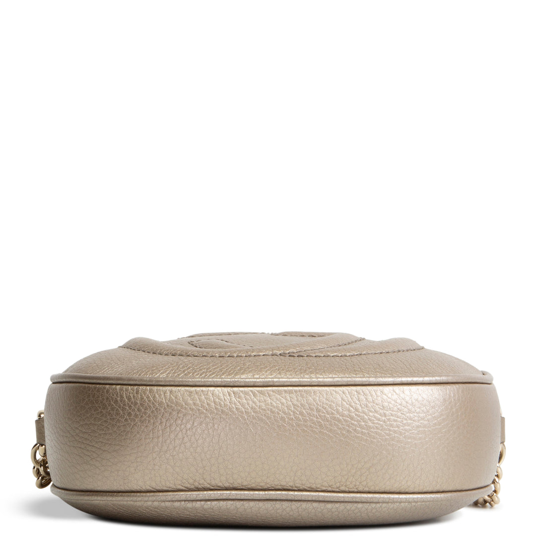 GUCCI Mini Soho Chain Bag - Light Gold