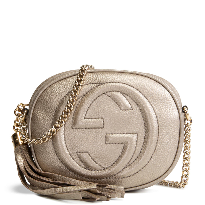 GUCCI Mini Soho Chain Bag - Light Gold