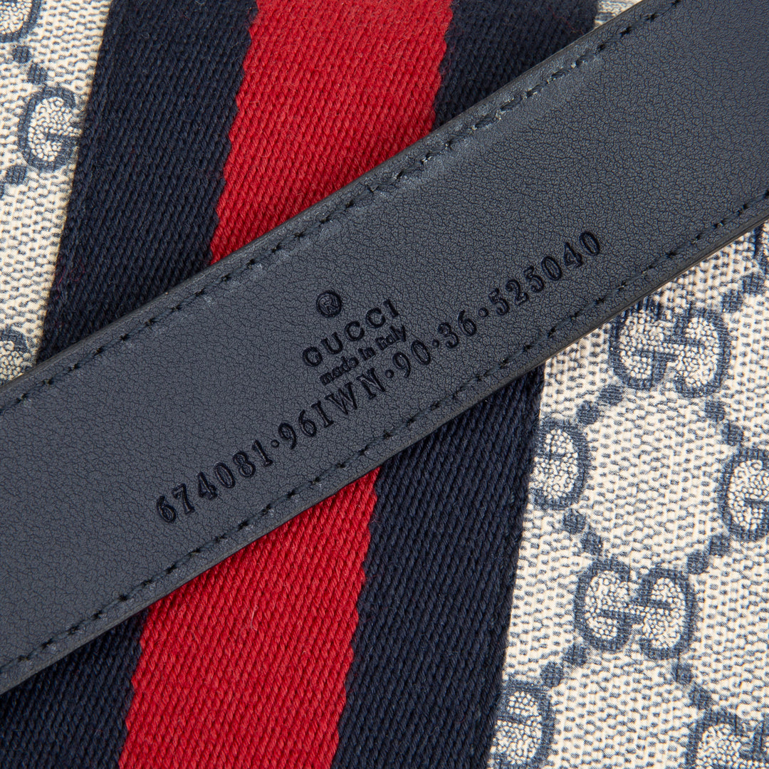 GUCCI GG Supreme Ophidia Belt Bag - Navy