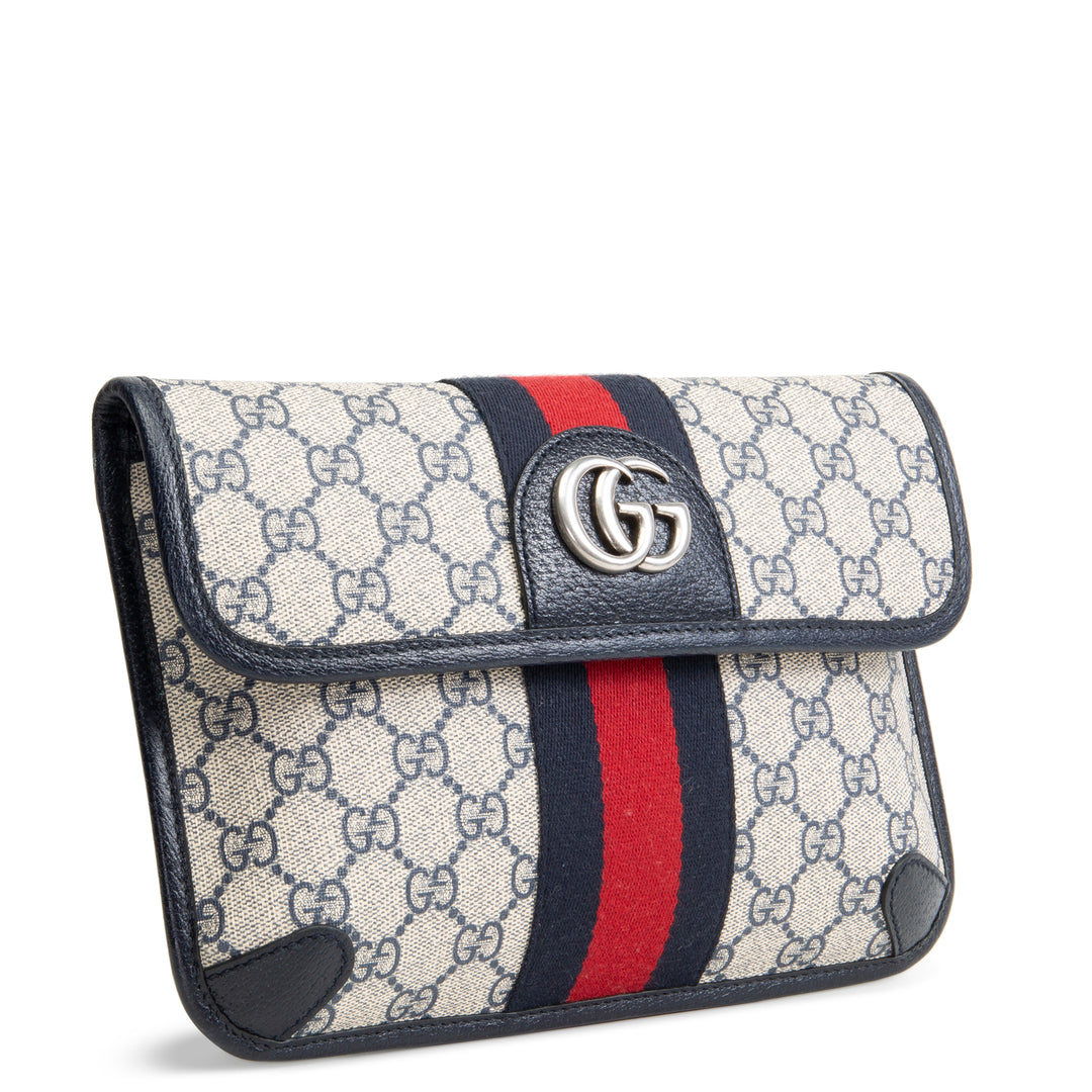 GUCCI GG Supreme Ophidia Belt Bag - Navy