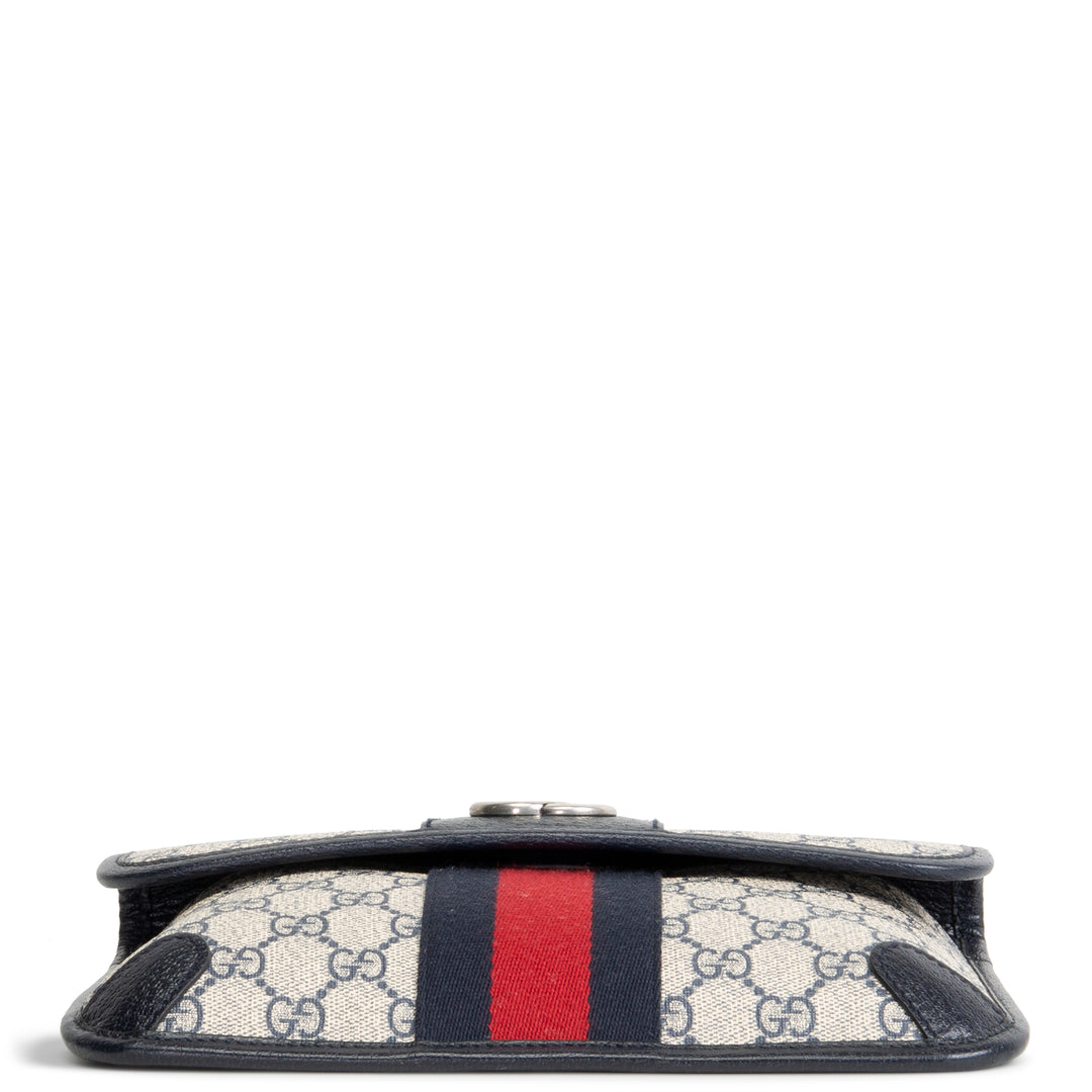 GUCCI GG Supreme Ophidia Belt Bag - Navy