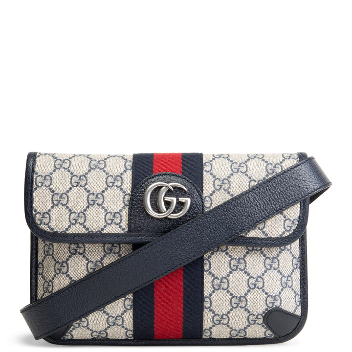 GUCCI GG Supreme Ophidia Belt Bag - Navy