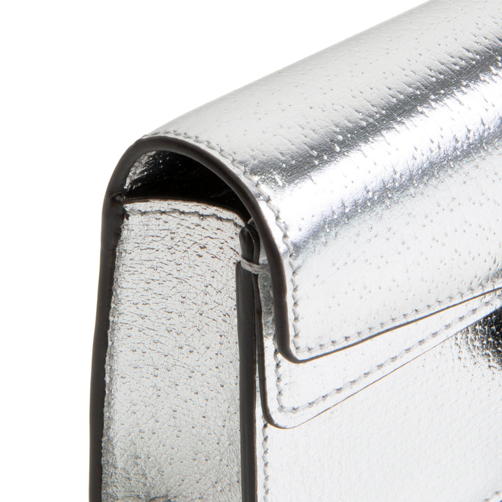 GUCCI Leather Dionysus Super Mini - Silver