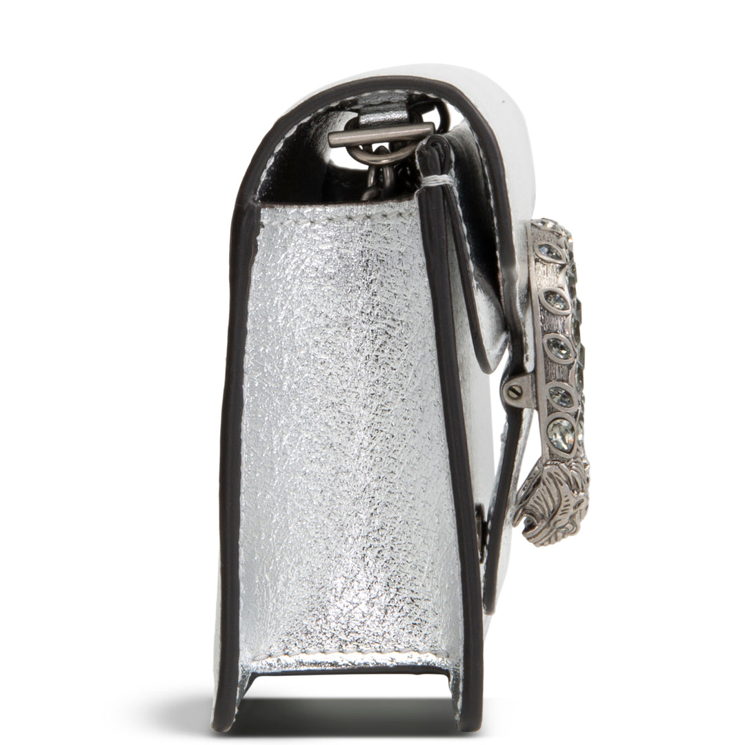 GUCCI Leather Dionysus Super Mini - Silver