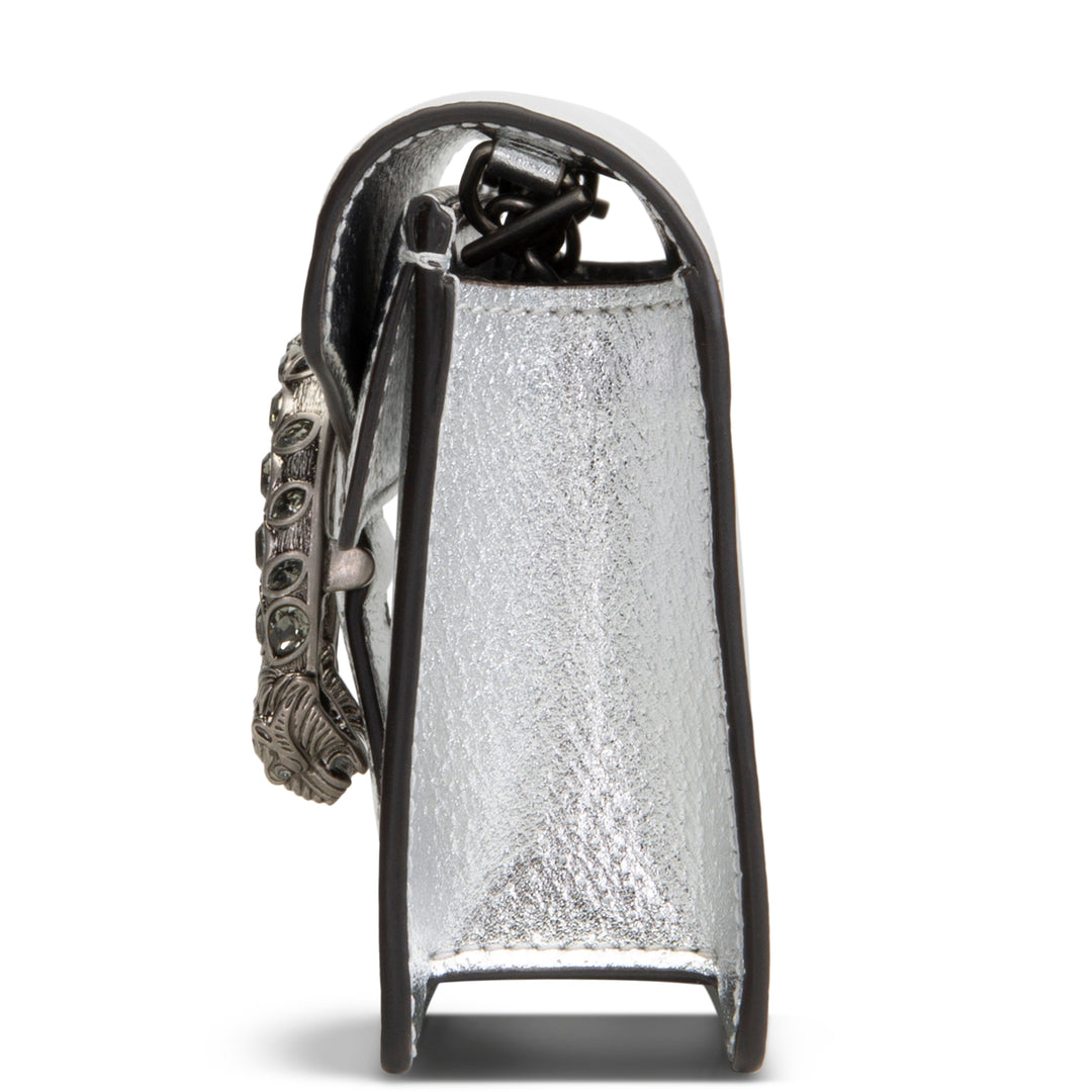 GUCCI Leather Dionysus Super Mini - Silver