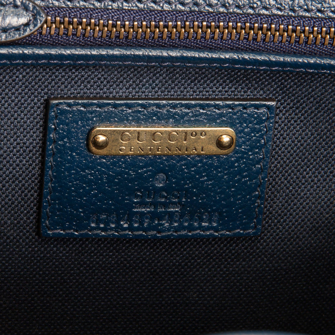 GUCCI Bamboo 1947 Jumbo GG Kaleidoscope Shoulder Bag - Teal