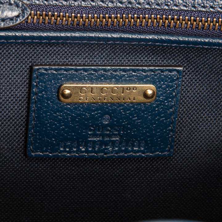 GUCCI Bamboo 1947 Jumbo GG Kaleidoscope Shoulder Bag - Teal