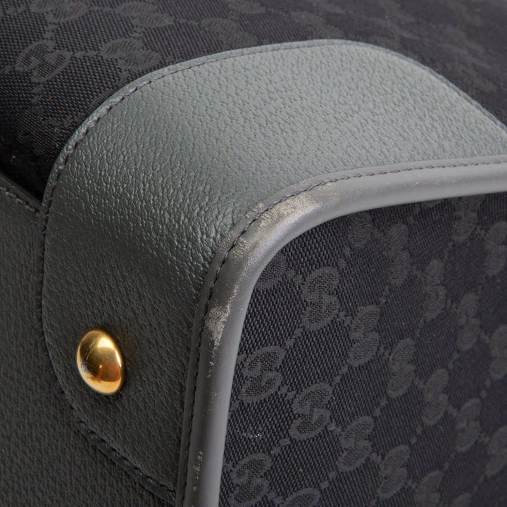 GUCCI GG Canvas XL Bauletto Duffle Bag - Black