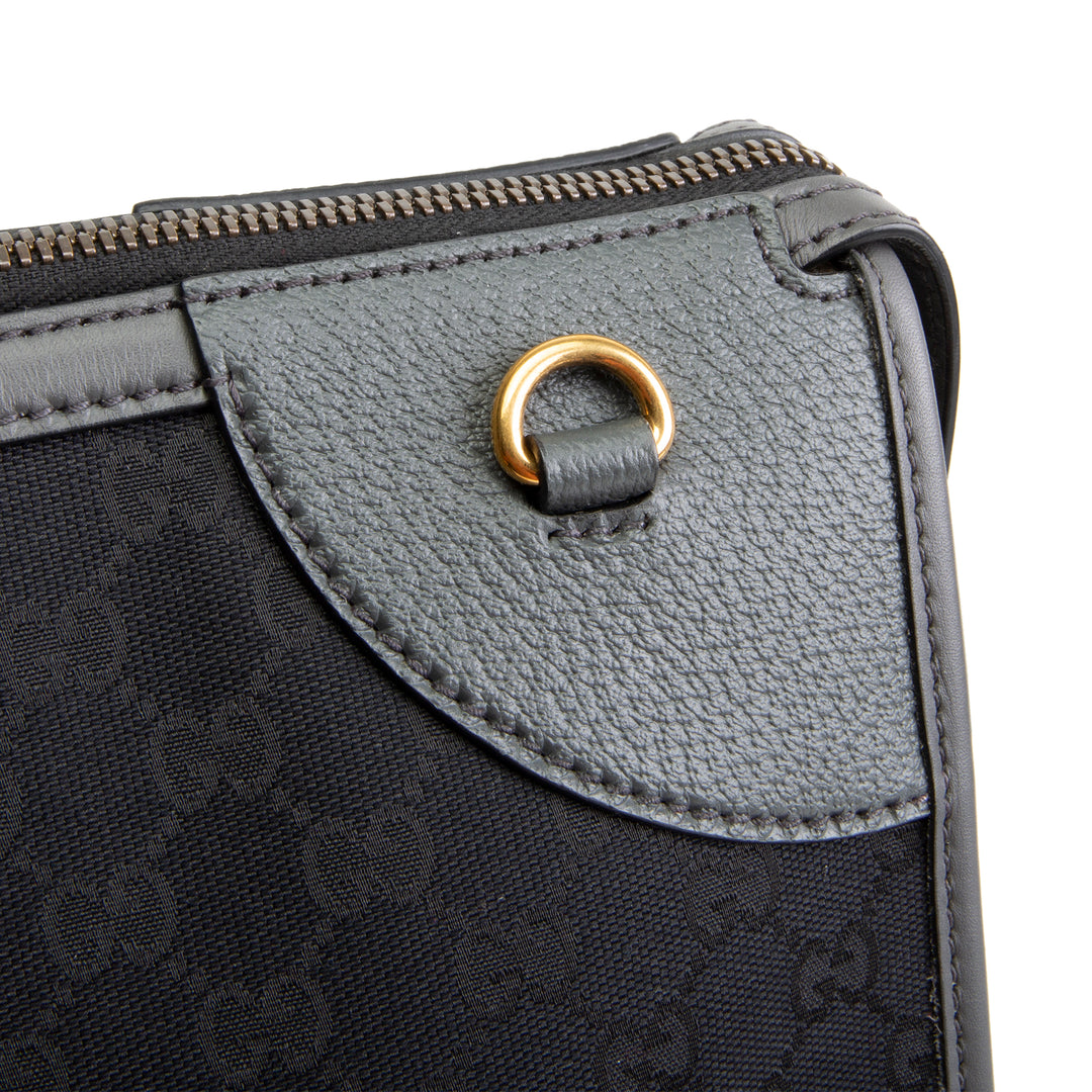 GUCCI GG Canvas XL Bauletto Duffle Bag - Black