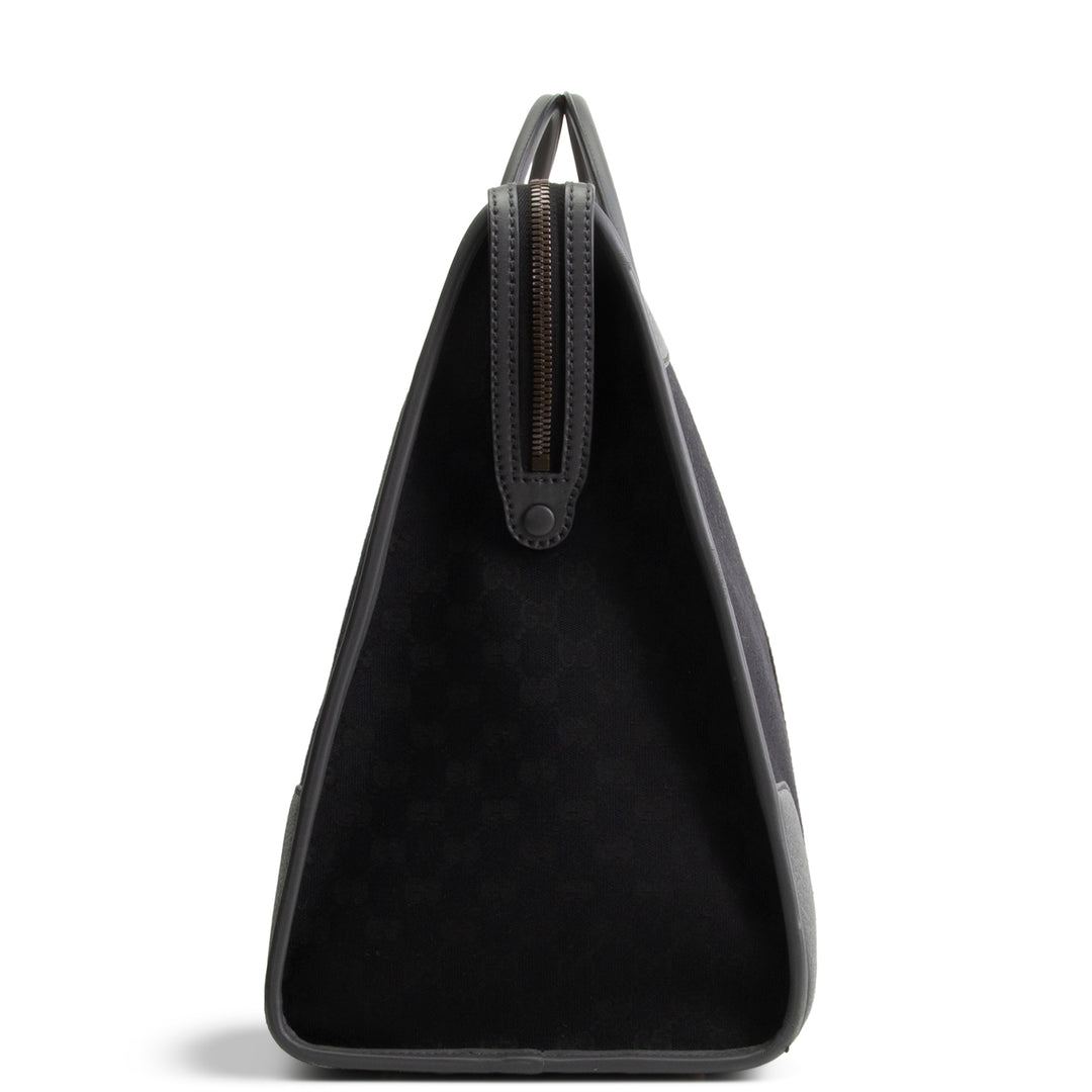 GUCCI GG Canvas XL Bauletto Duffle Bag - Black