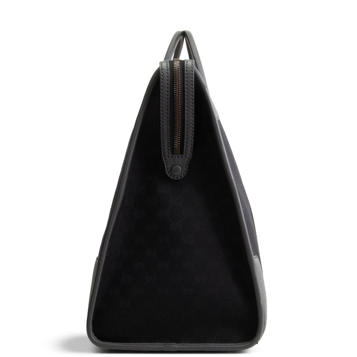 GUCCI GG Canvas XL Bauletto Duffle Bag - Black