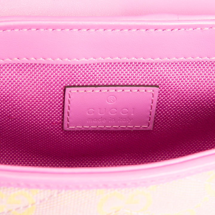 GUCCI GG Canvas Marmont Super Mini - Lilac Yellow