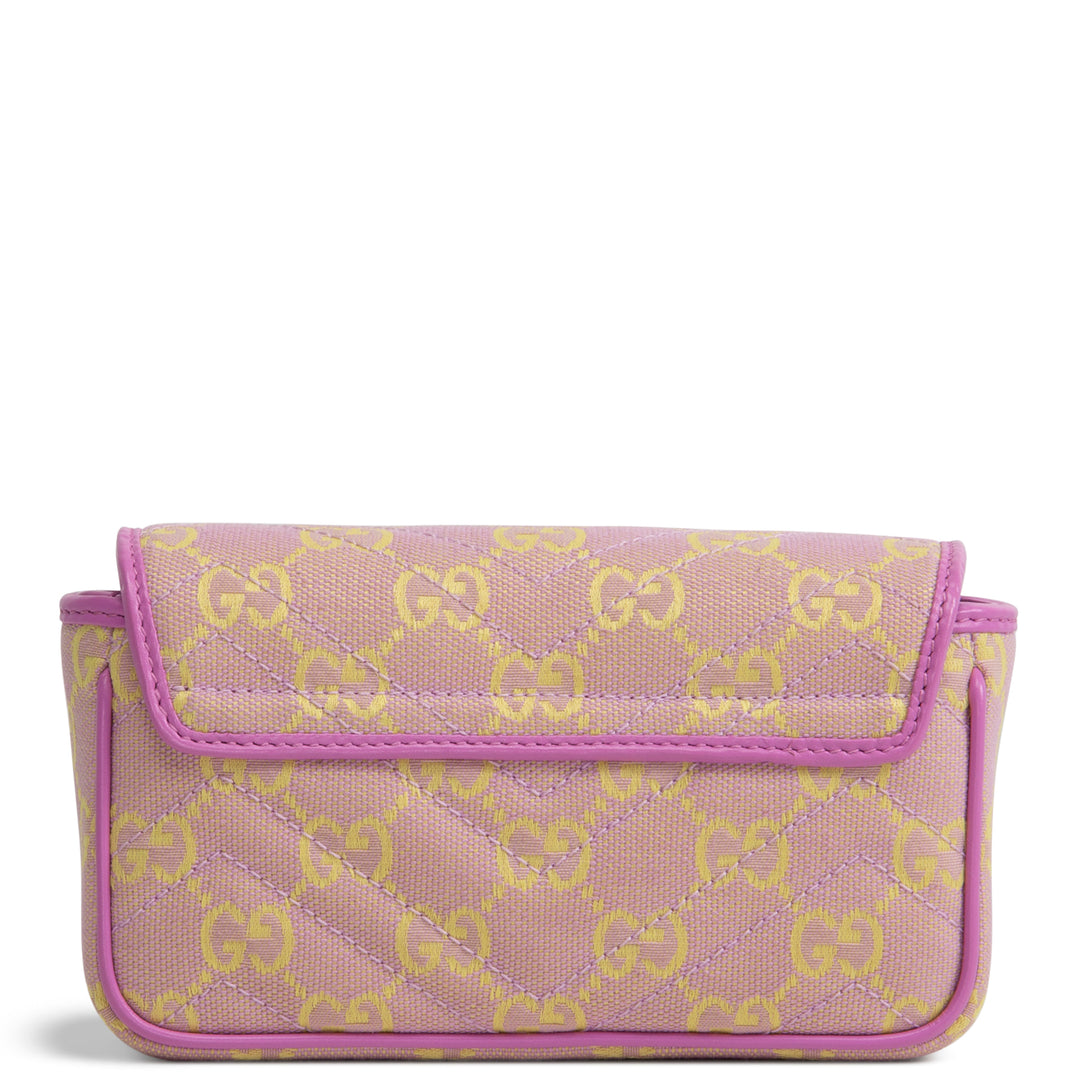 GUCCI GG Canvas Marmont Super Mini - Lilac Yellow