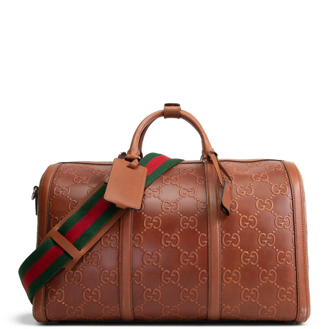 GUCCI GG Embossed Duffle - Large