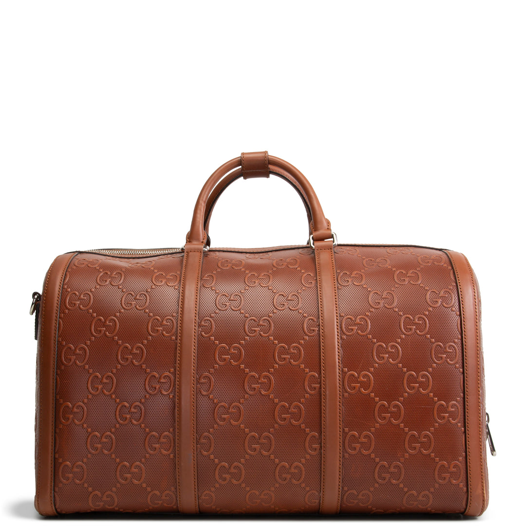 GUCCI GG Embossed Duffle - Large