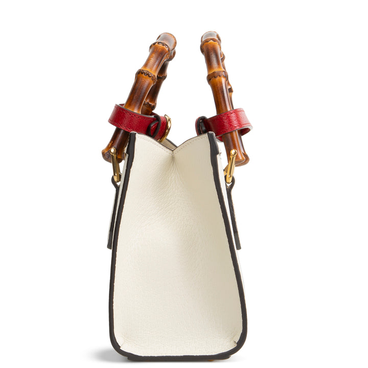 GUCCI Small Diana Bamboo Top Handle Bag - Ivory