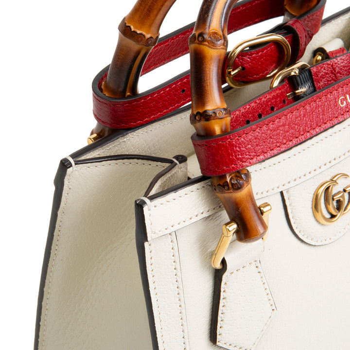 GUCCI Small Diana Bamboo Top Handle Bag - Ivory