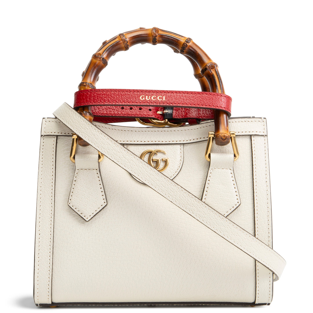 GUCCI Small Diana Bamboo Top Handle Bag - Ivory