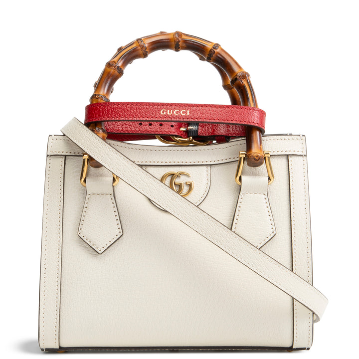GUCCI Small Diana Bamboo Top Handle Bag - Ivory