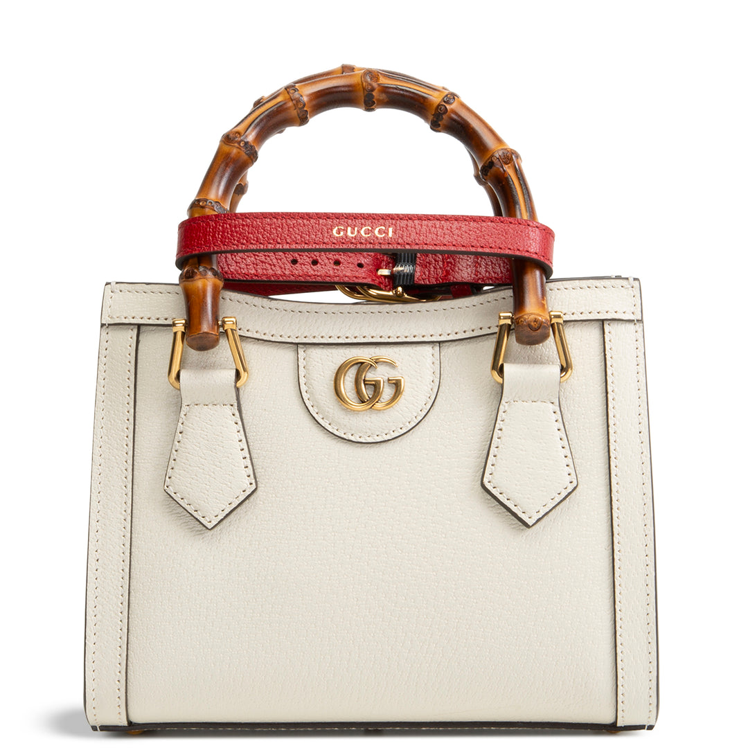 GUCCI Small Diana Bamboo Top Handle Bag - Ivory