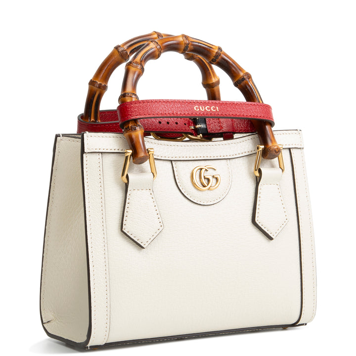 GUCCI Small Diana Bamboo Top Handle Bag - Ivory