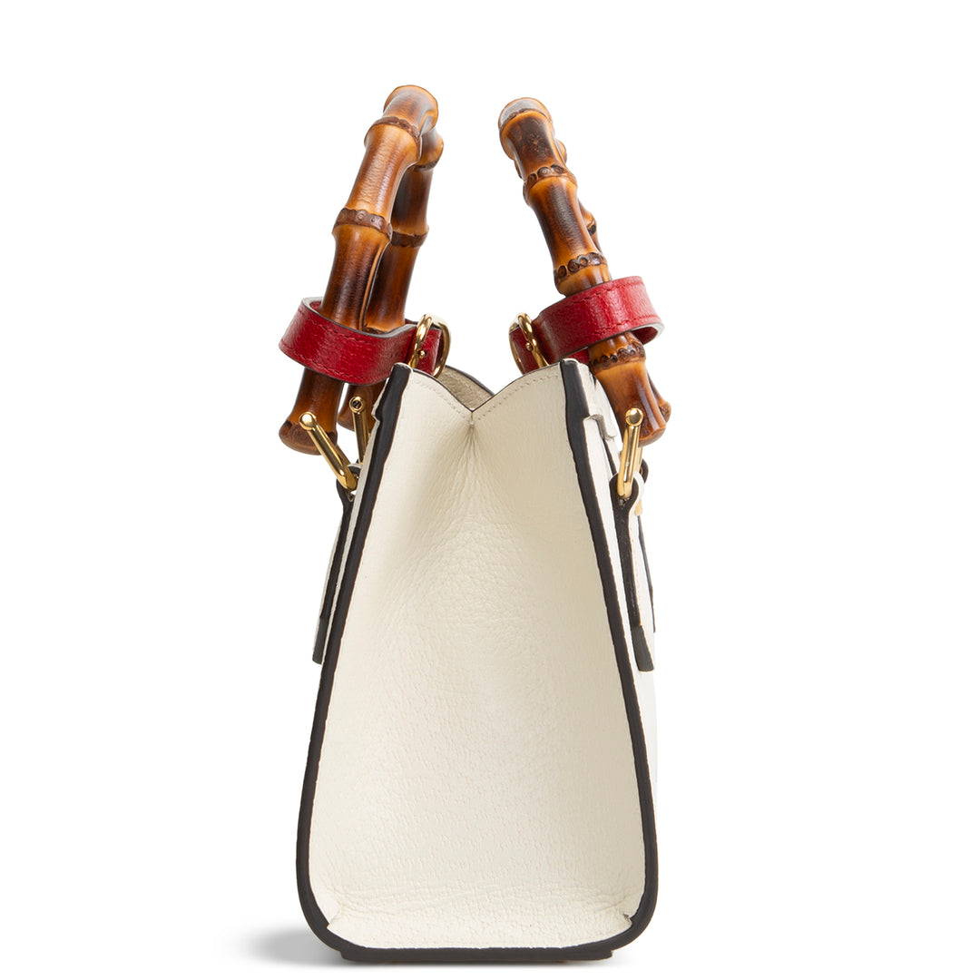 GUCCI Small Diana Bamboo Top Handle Bag - Ivory