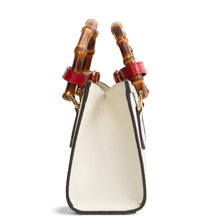 GUCCI Small Diana Bamboo Top Handle Bag - Ivory