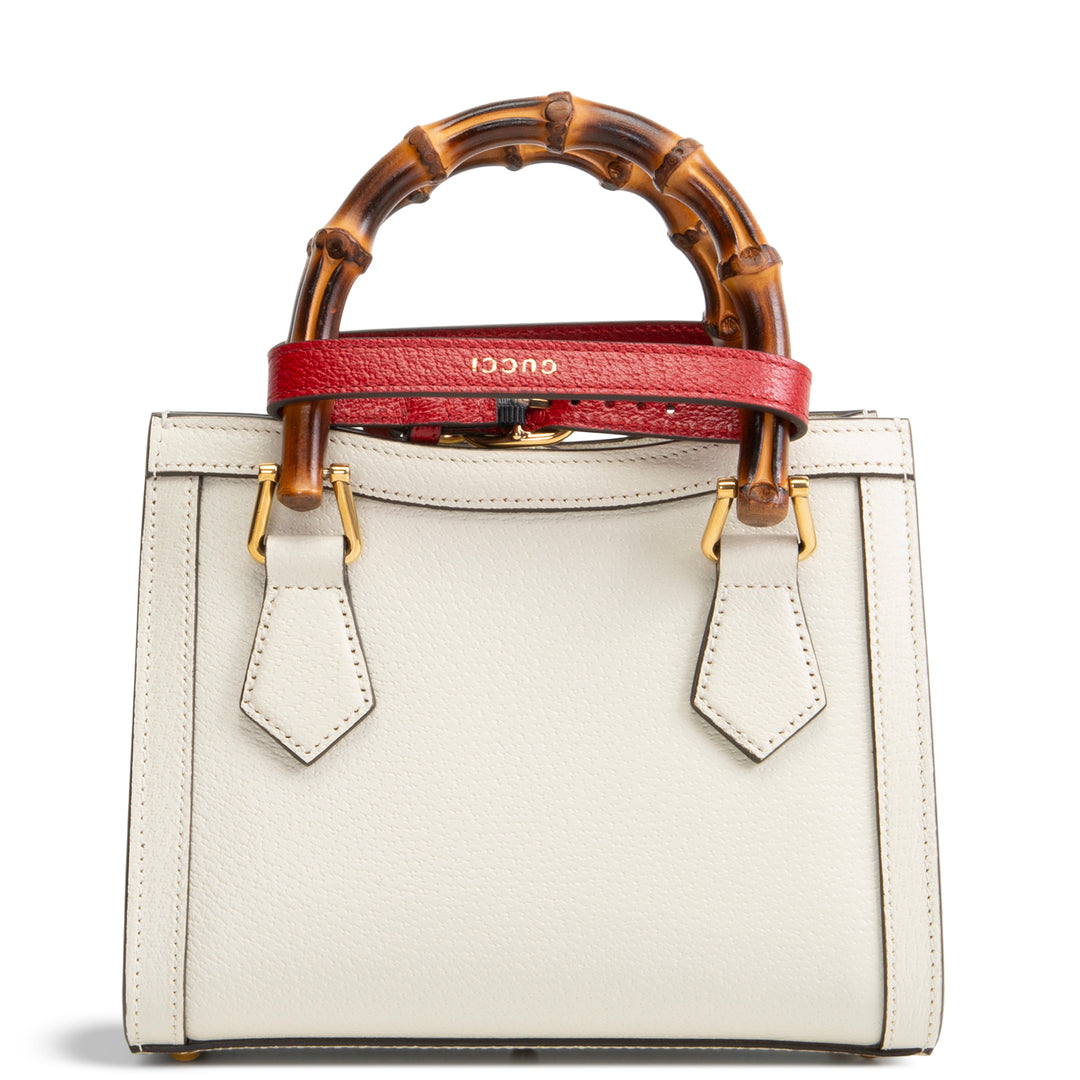 GUCCI Small Diana Bamboo Top Handle Bag - Ivory