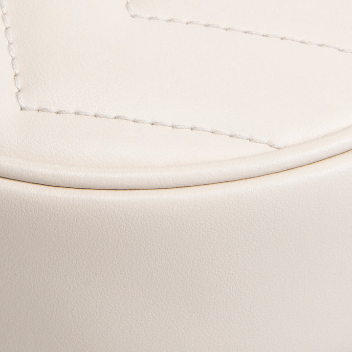 GUCCI GG Marmont Half Moon Hobo - White