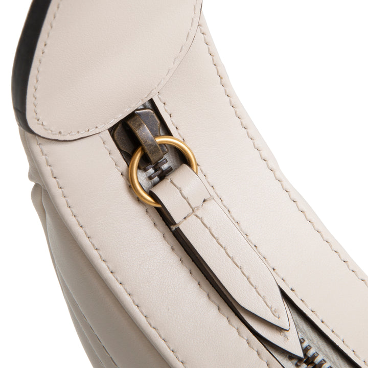 GUCCI GG Marmont Half Moon Hobo - White