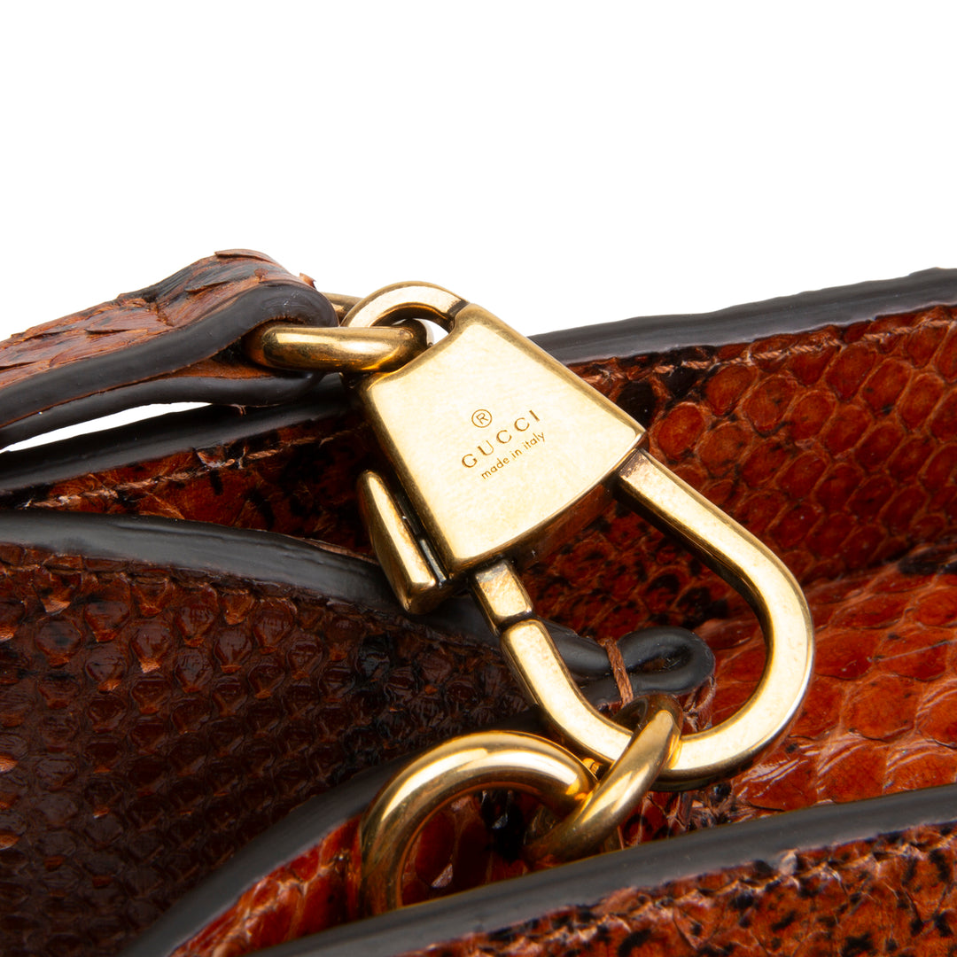 GUCCI Python Diana Bamboo Tote