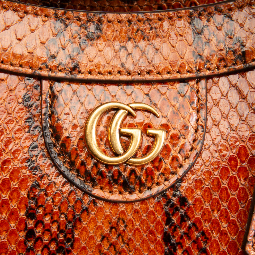 GUCCI Python Diana Bamboo Tote