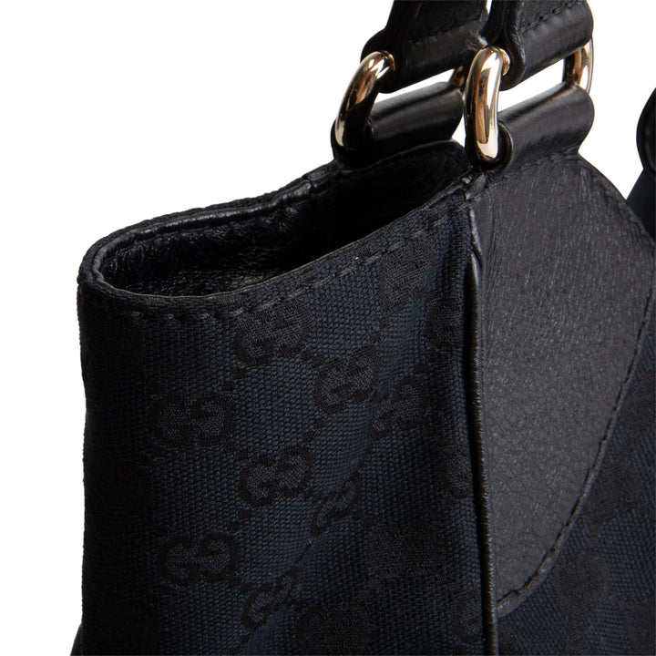 GUCCI GG Canvas Charlotte Shoulder Bag - Black OUTLET FINAL SALE
