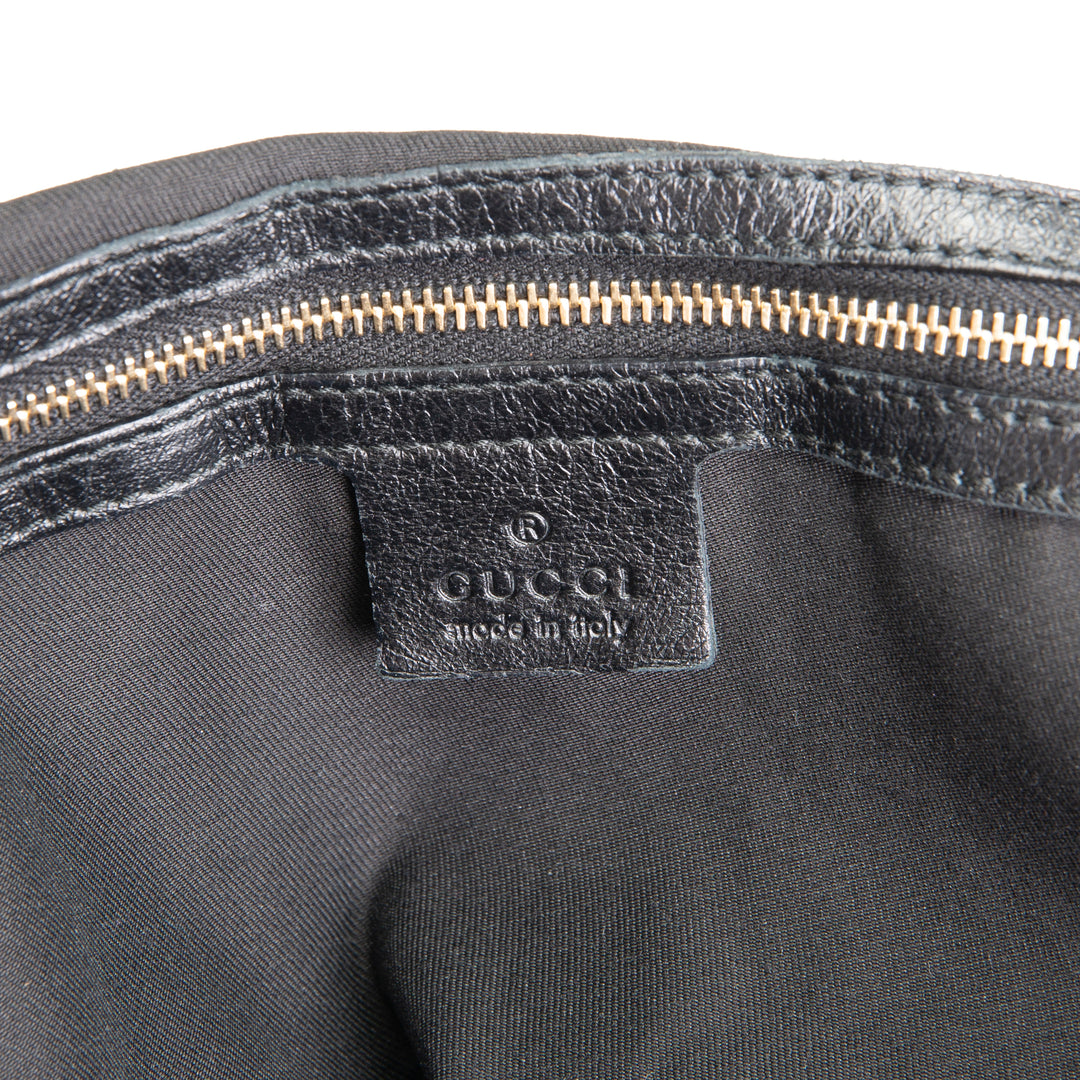 GUCCI GG Canvas Charlotte Shoulder Bag - Black OUTLET FINAL SALE