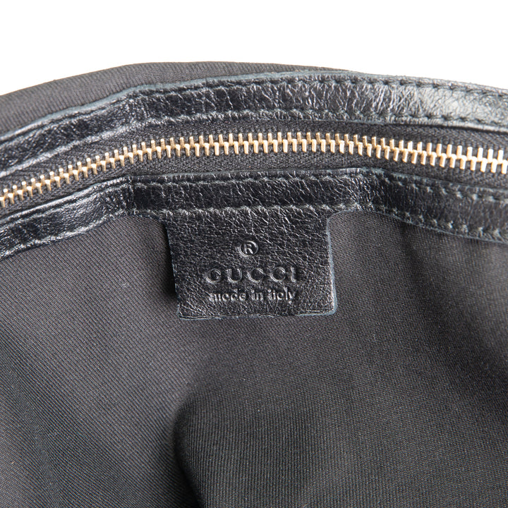 GUCCI GG Canvas Charlotte Shoulder Bag - Black OUTLET FINAL SALE