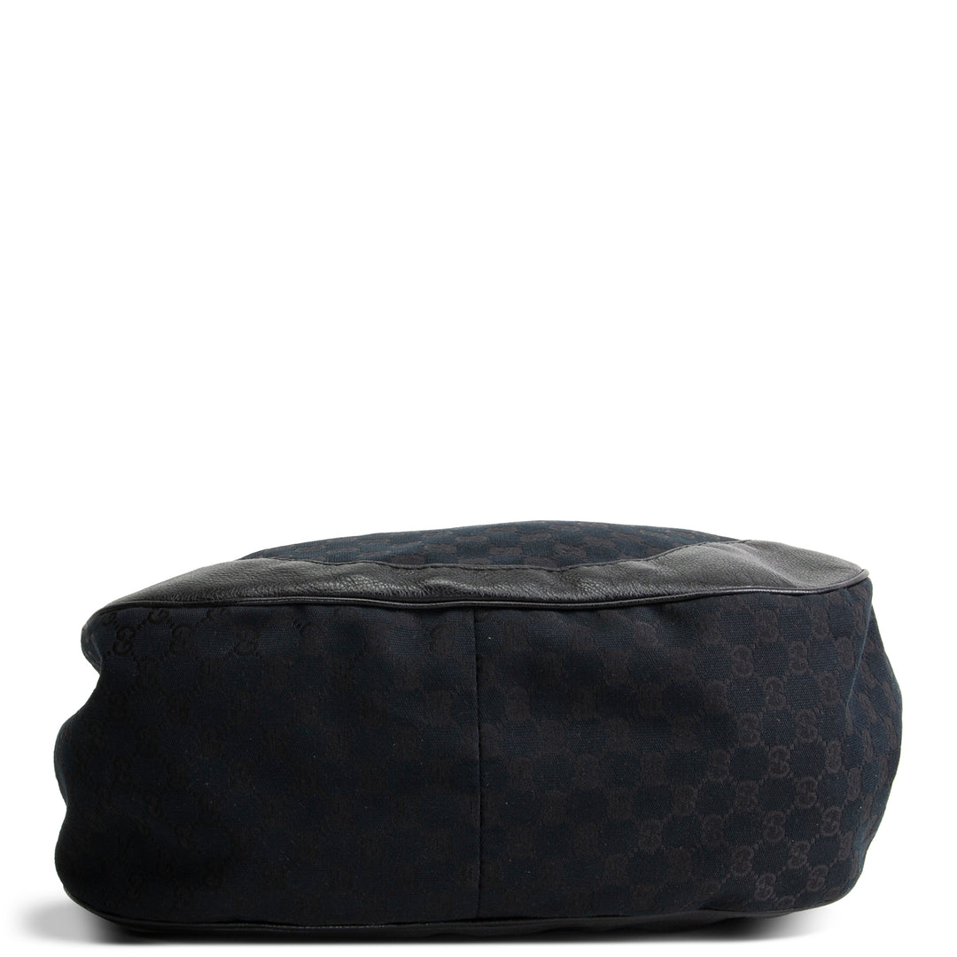 GUCCI GG Canvas Charlotte Shoulder Bag - Black OUTLET FINAL SALE