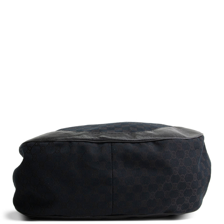 GUCCI GG Canvas Charlotte Shoulder Bag - Black OUTLET FINAL SALE