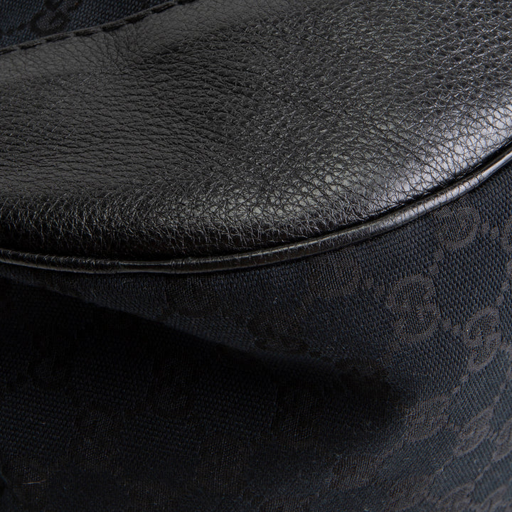 GUCCI GG Canvas Charlotte Shoulder Bag - Black OUTLET FINAL SALE