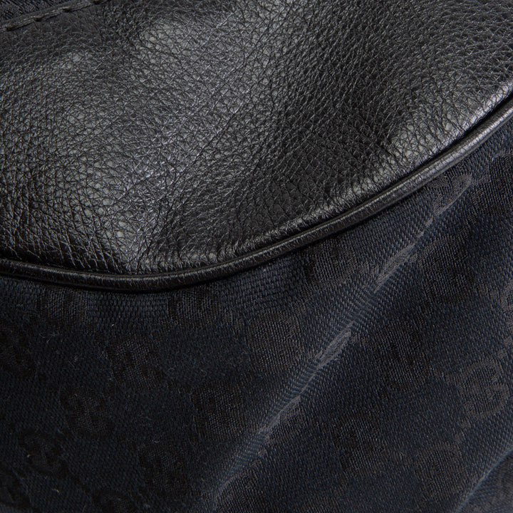 GUCCI GG Canvas Charlotte Shoulder Bag - Black OUTLET FINAL SALE
