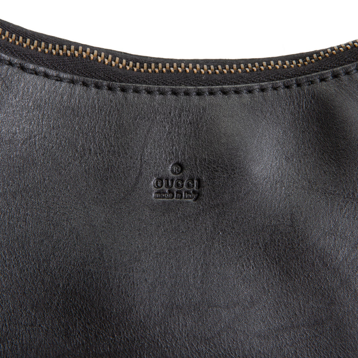 GUCCI Calfskin Half Moon Hobo - Black OUTLET FINAL SALE