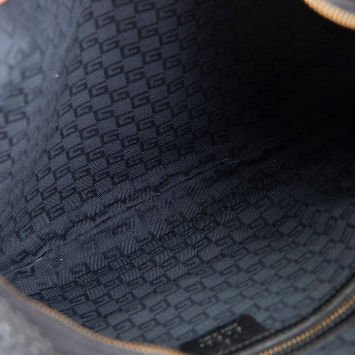 GUCCI Calfskin Half Moon Hobo - Black OUTLET FINAL SALE