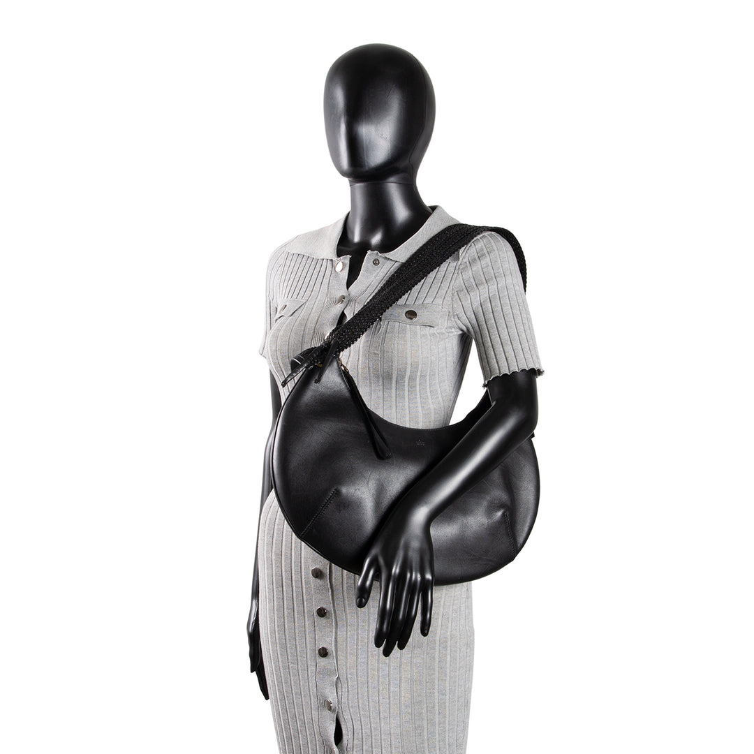 GUCCI Calfskin Half Moon Hobo - Black OUTLET FINAL SALE