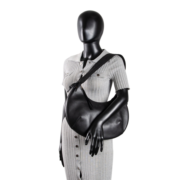 GUCCI Calfskin Half Moon Hobo - Black OUTLET FINAL SALE