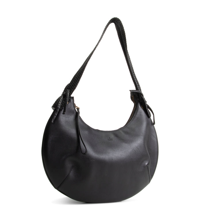 GUCCI Calfskin Half Moon Hobo - Black OUTLET FINAL SALE