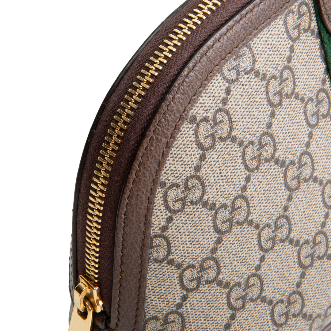 GUCCI GG Supreme Ophidia Cosmetic Pouch - Beige & Ebony