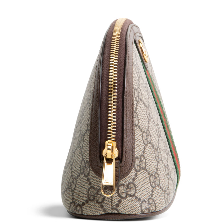 GUCCI GG Supreme Ophidia Cosmetic Pouch - Beige & Ebony