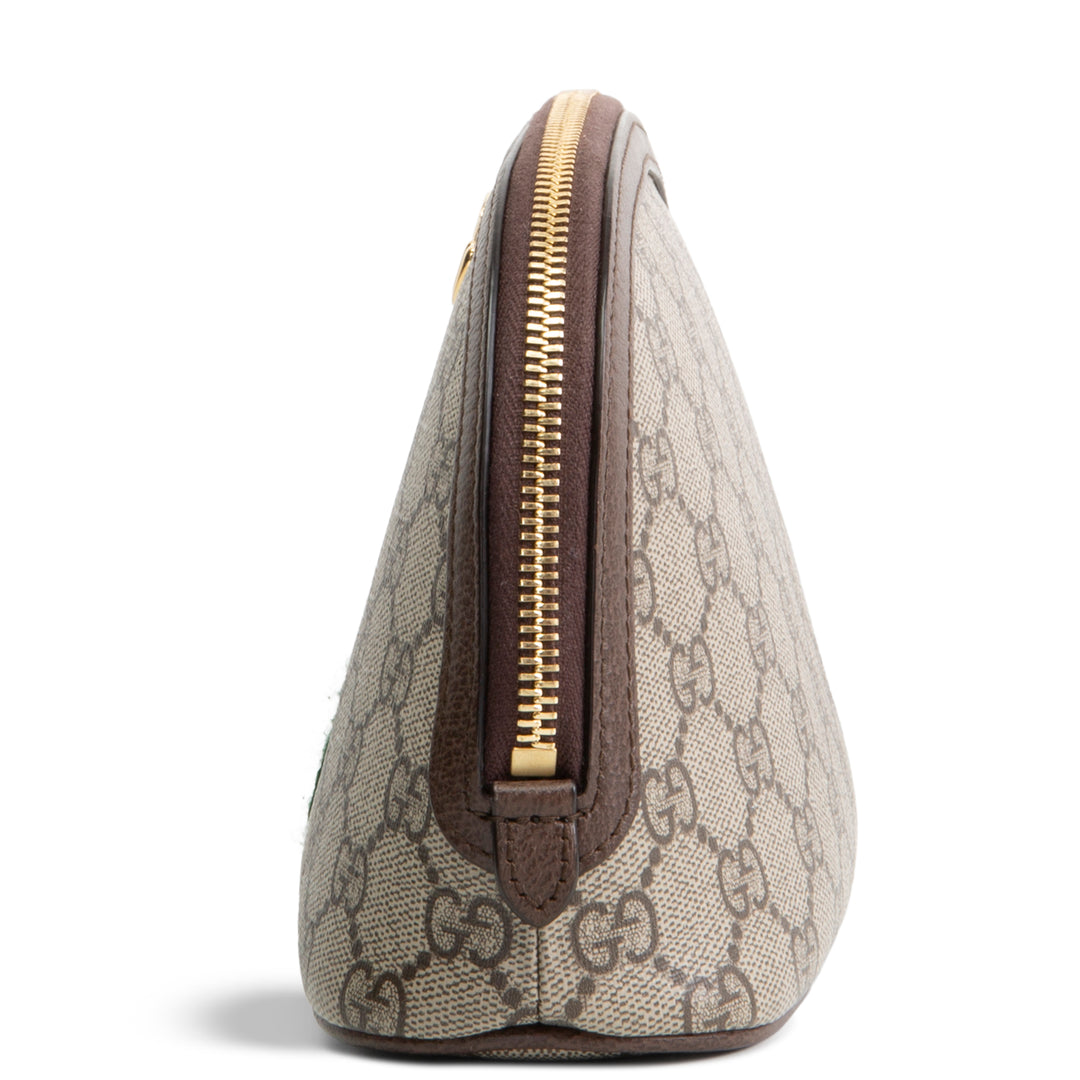 GUCCI GG Supreme Ophidia Cosmetic Pouch - Beige & Ebony