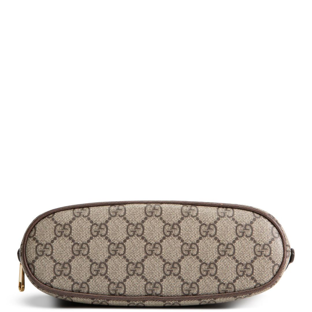GUCCI GG Supreme Ophidia Cosmetic Pouch - Beige & Ebony